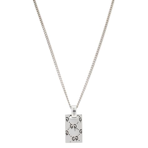 gucci mens pendant|guccighost pendant necklace in silver.